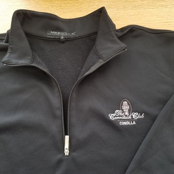 NIKE Therma-Fit BLACK L/S XL 1/2 Zip Pullover Cover-Up GOLF JACKET Currituck - Picture 4 of 8